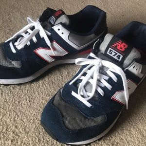 New Balance 574 sneakers Red white and blue